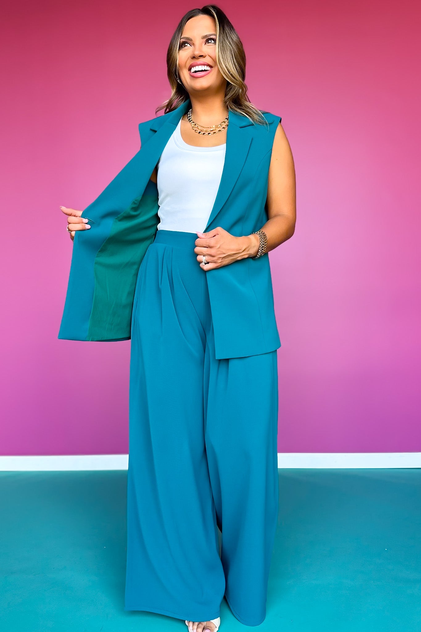 SSYS Jules Vest In Teal