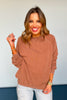 brown Washed Ribbed Knit Accent Sweatshirt, must have sweat shirt, perfect fall top, must have fall top, elevated basic top, elevated everyday wear top, easy to wear top, cozy fall top, comfy fall top, SSYS by mallory fitsimmons