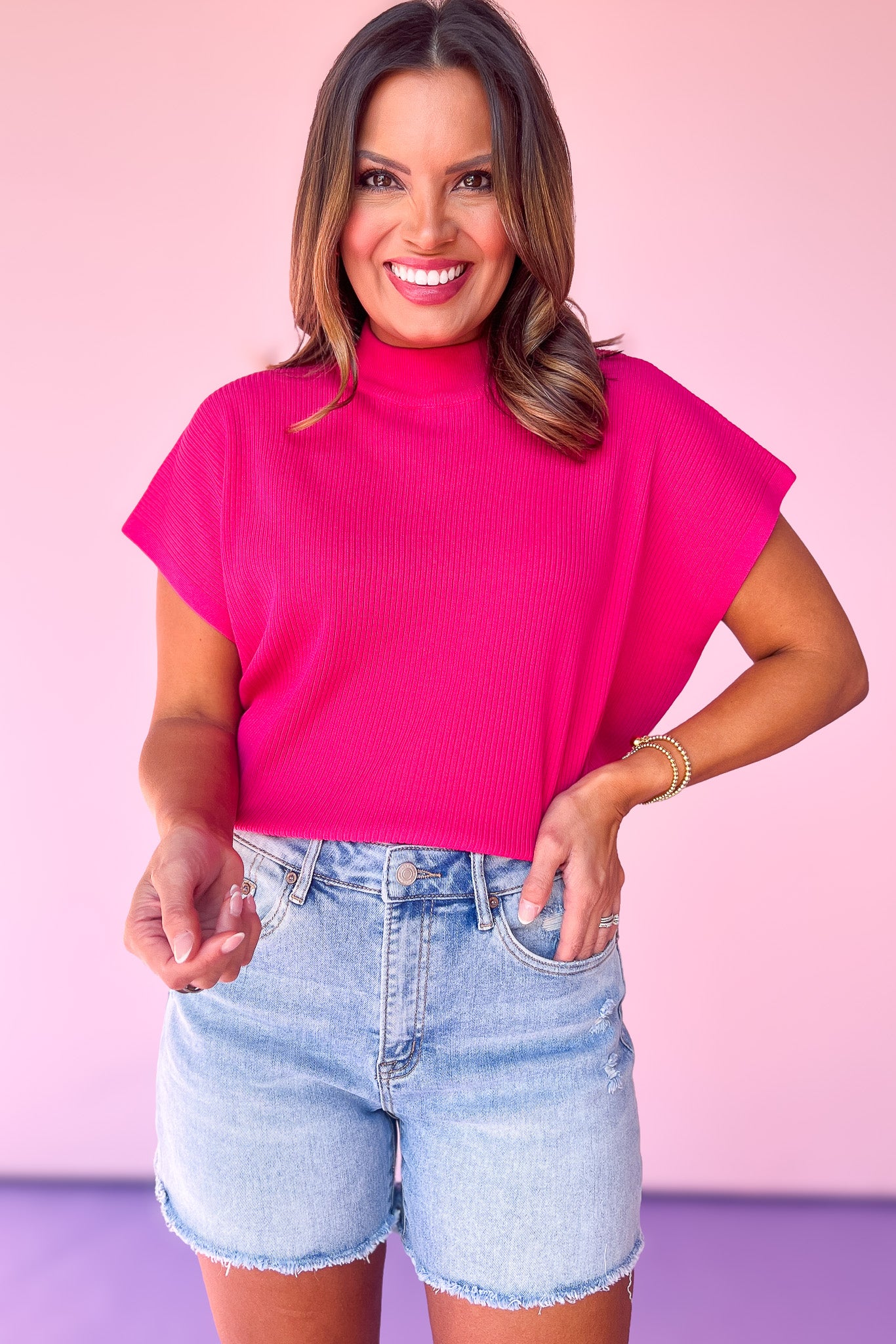 Mica Super High Waisted Frayed Raw Hem Denim Shorts *FINAL SALE*