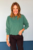 green Washed Ribbed Knit Accent Sweatshirt, must have sweat shirt, perfect fall top, must have fall top, elevated basic top, elevated everyday wear top, easy to wear top, cozy fall top, comfy fall top, SSYS by mallory fitsimmons