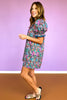 SSYS Gemma Peter Pan Collared Dress In Orchid Palms *FINAL SALE*