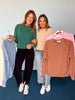 Taupe Washed Ribbed Knit Accent Sweatshirt, must have sweat shirt, perfect fall top, must have fall top, elevated basic top, elevated everyday wear top, easy to wear top, cozy fall top, comfy fall top, SSYS by mallory fitsimmons