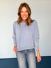 grey Raw Edge Cut Detail Drop Shoulder Sweatshirt, perfect basic must have basic, must have basic top, elevated basic, comfortable long sleeve top, cozy fall top, layering fall top, must have layering top, SSYS by mallory Fitzsimmons
