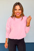 pinkRaw Edge Cut Detail Drop Shoulder Sweatshirt, perfect basic must have basic, must have basic top, elevated basic, comfortable long sleeve top, cozy fall top, layering fall top, must have layering top, SSYS by mallory Fitzsimmons