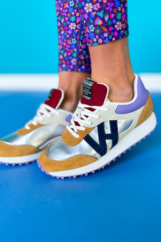 Vintage Havana Silver Metallic Spiked Sole Sneakers