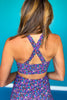 SSYS Purple Floral Compression Sports Bra *FINAL SALE*
