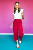 SSYS Jules Barrel Crop Trousers In Maroon