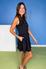 SSYS Augusta Sleeveless Scuba Dress In Black, button details, athleisure, lounge wear, comfortable, workout wear, exclusive design, ssys by mallory fitzsimmons