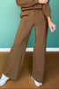 SSYS Scuba Wide Leg Pants In Brown