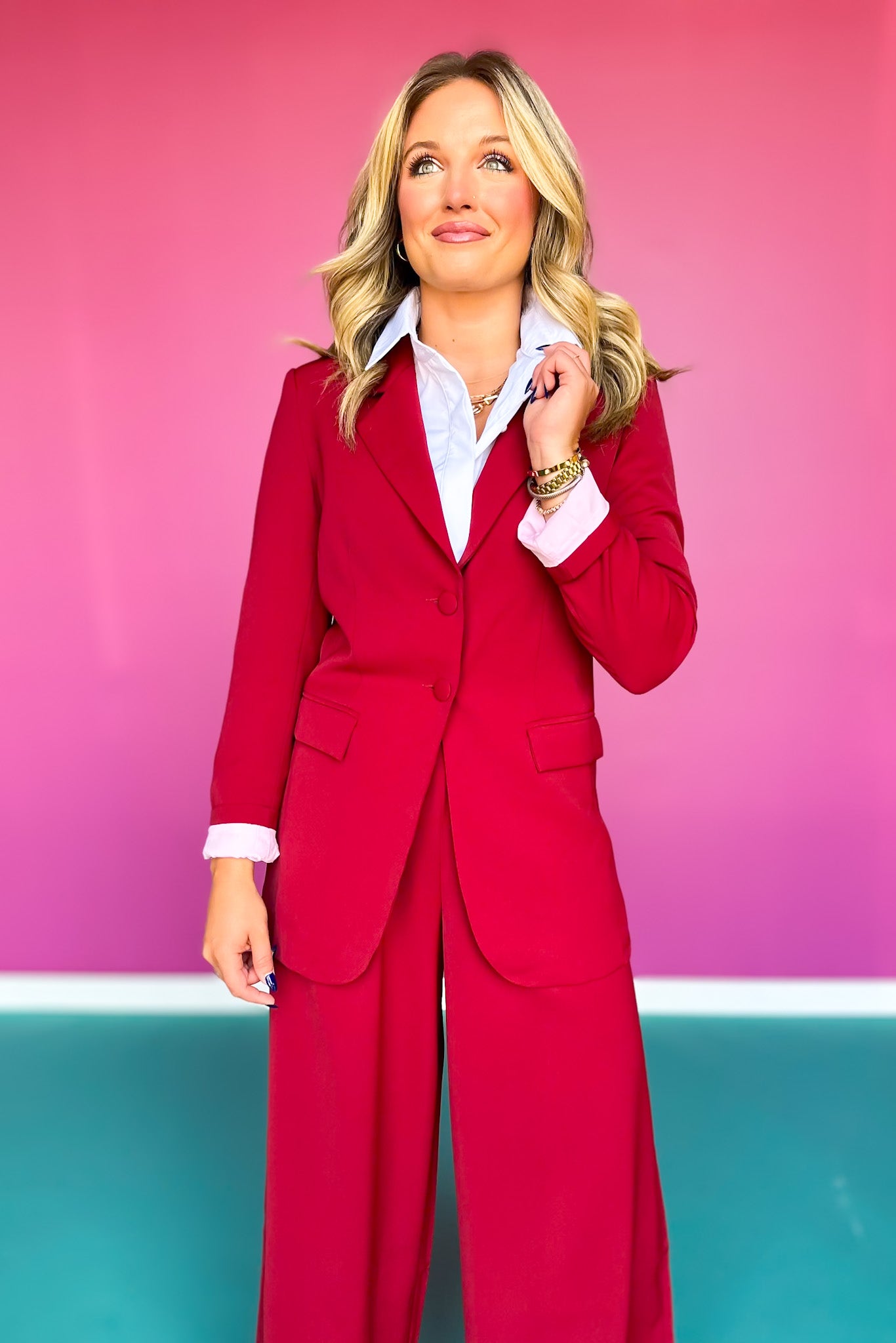 SSYS Jules Blazer In Maroon