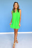 SSYS Maggie Sleeveless Collared Crepe Dress In Lime *FINAL SALE*