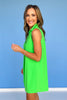 SSYS Maggie Sleeveless Collared Crepe Dress In Lime *FINAL SALE*