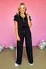 SSYS The Miller Air Side Stripe Wide Leg Pants Set In Black, Ssys the label, must have set, must have style, fall style, fall fashion, elevated style, elevated set, mom style, shop style your senses by mallory fitzsimmons, ssys by mallory fitzsimmons