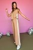 SSYS The Miller Air Side Stripe Wide Leg Pants Set In Taupe, Ssys the label, must have set, must have style, fall style, fall fashion, elevated style, elevated set, mom style, shop style your senses by mallory fitzsimmons, ssys by mallory fitzsimmons