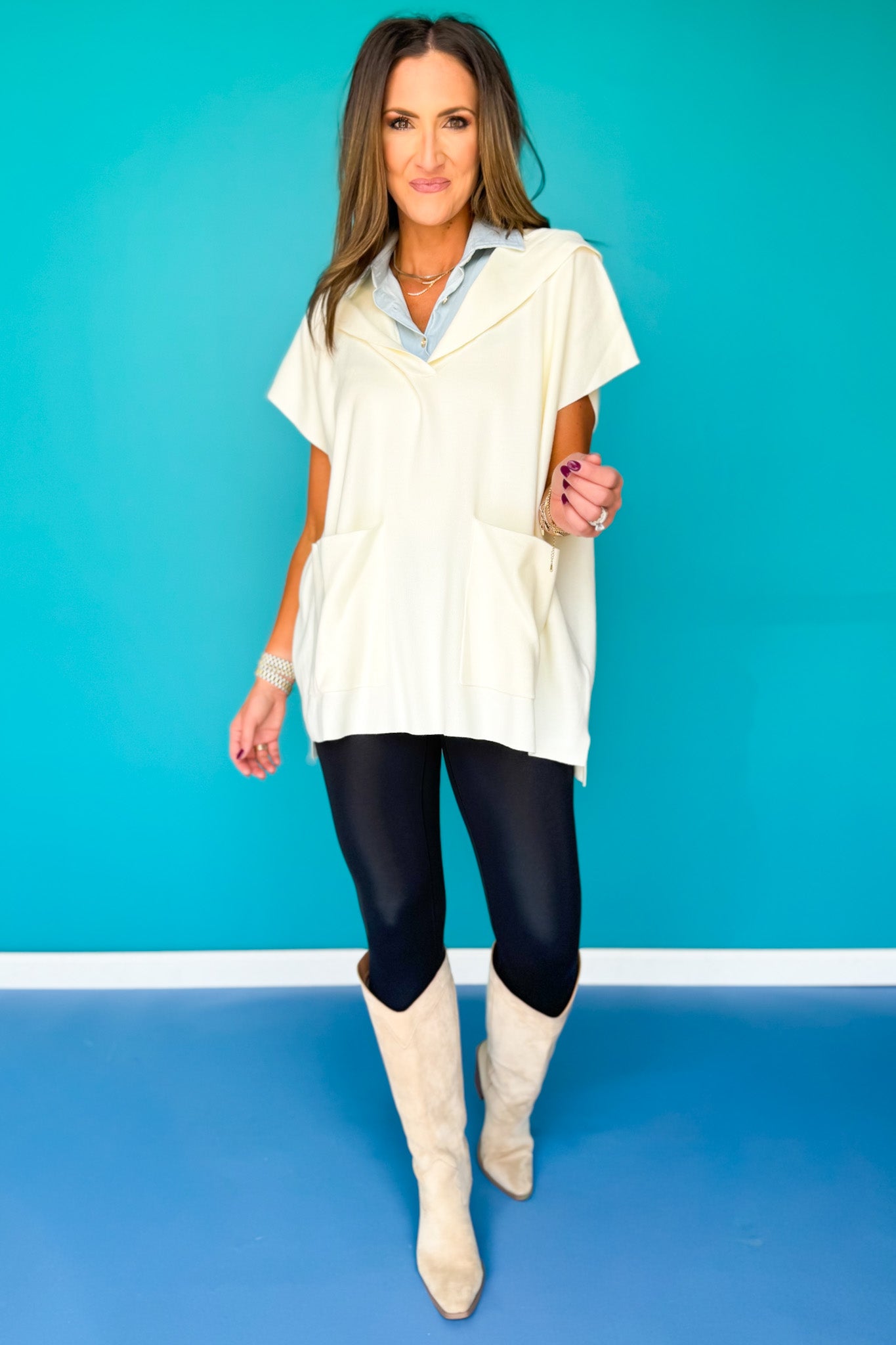 SSYS Hooded Genni Top In Ivory