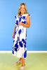 White V Neck Double Raglan Sleeve Button Down Belt Tie Midi Dress, ssys by mallory fitzsimmons