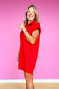 SSYS Taylor Air 3/4 Zip Dress In Red