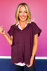 SSYS Hooded Genni Top In Deep Maroon