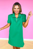 SSYS Green Everyday Dress In Air, ssys exclusive, must-have piece, elevated athleisure, ssys by mallory fitzsimmons
