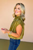 Olive High Collar Sleeveless Pleat Hem Balloon Top, must have top, must have style, fall style, fall fashion, elevated style, elevated style, mom style, shop style your senses by mallory fitzsimmons, ssys by mallory fitzsimmons
