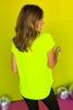 SSYS Neon Yellow Honeycomb Short Sleeve Active Top, Ssys athlesiure, athleisure, elevated athleisure, signature top, must have active top , athletic top, athletic style, mom style, shop style your senses by mallory fitzsimmons, ssys by mallory fitzsimmons