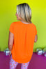 SSYS Neon Orange Honeycomb Short Sleeve Active Top, Ssys athlesiure, athleisure, elevated athleisure, signature top, must have active top , athletic top, athletic style, mom style, shop style your senses by mallory fitzsimmons, ssys by mallory fitzsimmons