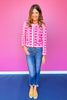 SSYS Martha Lattice Cardigan In Pink