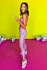 SSYS Pink Floral Print Compression High Waist Leggings, Ssys athlesiure, athleisure, elevated athleisure, signature leggings, must have leggings , athletic leggings, athletic style, mom style, shop style your senses by mallory fitzsimmons, ssys by mallory fitzsimmons