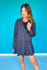 SSYS Navy Animal Print Zip Hooded Jacket