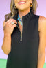 SSYS Zoey Ruffle Collar Zip Air Dress In Black, ssys by mallory fitzsimmons