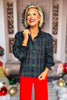 SSYS The Serena Plaid Puff Smocked Long Sleeve Button Down Top, ssys holiday, ssys the label, plaid, ssys plaid, holiday outfit, must have holiday, christmas outfit, party outfit, elevated holiday, outfit, chic outfit,ssys by mallory fitzsimmons