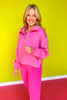 SSYS Ainsley Cropped Air Pullover In Bubblegum Pink
