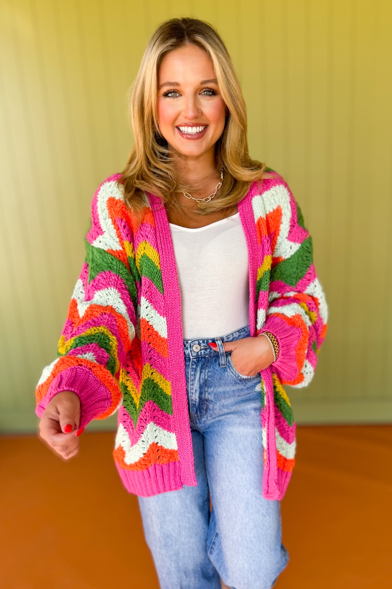 Pink Multi Stripe Knit Drop Shoulder Cardigan, must have sweater, must have style, fall style, fall fashion, elevated style, elevated sweater, mom style, shop style your senses by mallory fitzsimmons, ssys by mallory fitzsimmons