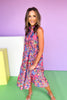 SSYS Sleeveless Emery Midi Dress In Multi Bright Floral, ssys by mallory fitzsimmons