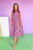 SSYS Sleeveless Emery Midi Dress In Multi Bright Floral, ssys by mallory fitzsimmons