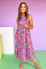 SSYS Sleeveless Emery Midi Dress In Multi Bright Floral, ssys by mallory fitzsimmons