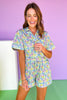 SSYS Millie Short Sleeve Pajama Shorts Set In Floral ssys by mallory fitzsimmons