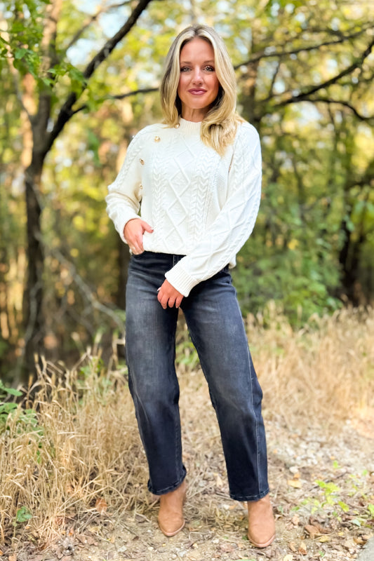 Vervet Charcoal Super High Rise Panel Barrel Jeans