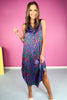 SSYS Gwen Dress In Navy Animal Print