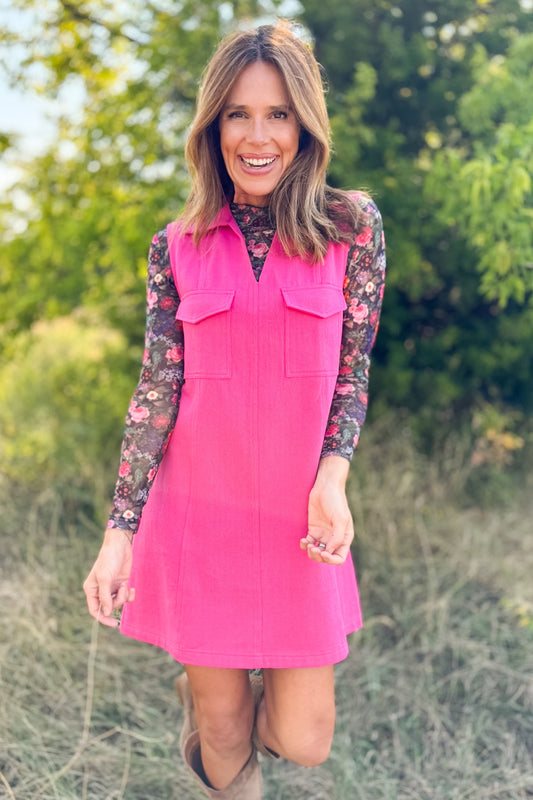 SSYS Parker Denim Dress In Pink