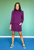 SSYS Faith Lattice Mock Neck Top Skort Set In Plum