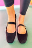 Black Suede Ballet Flats