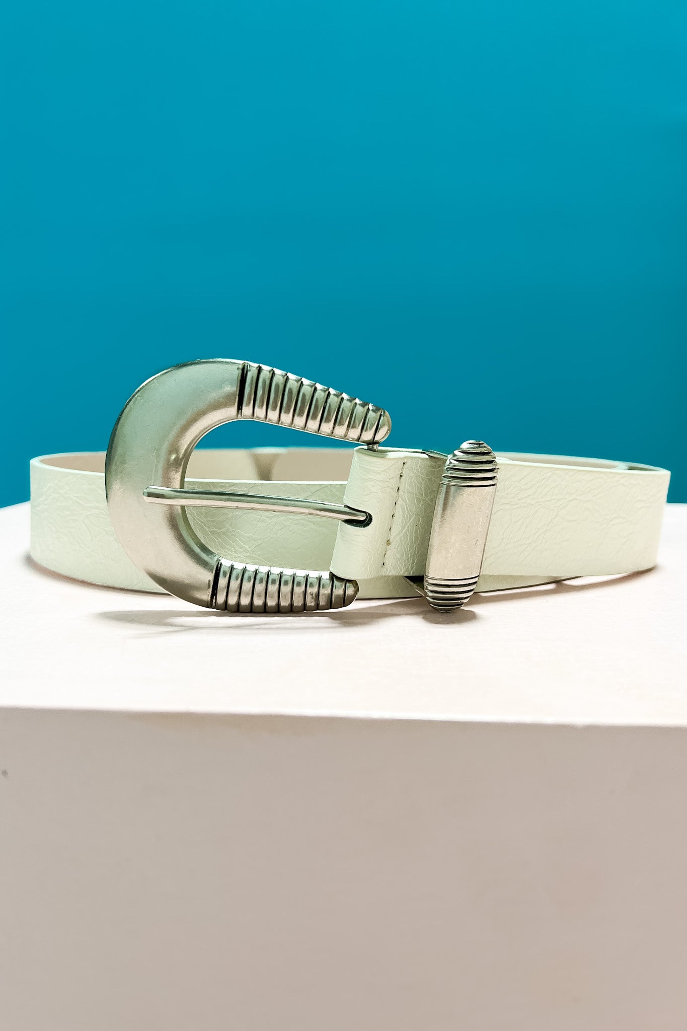 Beige Buckle Belt