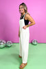 Cream Waffle Pleated Pocket Detail Jumpsuit *FINAL SALE*