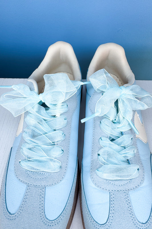 SSYS Blue Chiffon Lace Shoelaces *FINAL SALE*