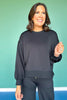 SSYS Black Crew Neck Scuba Sweatshirt