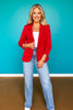 SSYS Allie Contrast Liner Blazer In Red