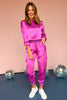 Magenta Pull On Satin Cargo Joggers, must have pants, must have style, street style, fall style, fall fashion, fall pants, elevated style, elevated pants, mom style, shop style your senses by mallory fitzsimmons, says by Mallory Fitzsimmons