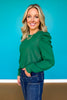 SSYS Shelley Long Puff Sleeve Top In Spruce