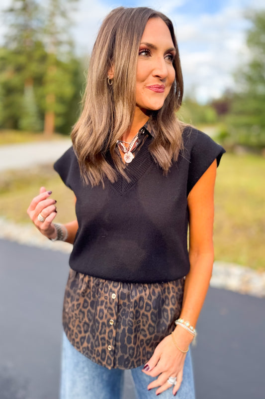 SSYS Signature Sleeveless Poplin Undershirt In Animal